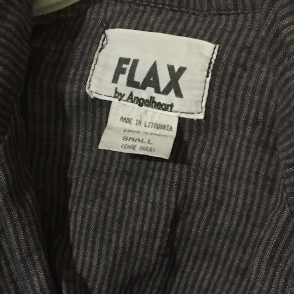 Flax striped brown linen blazer - Picture 2 of 6